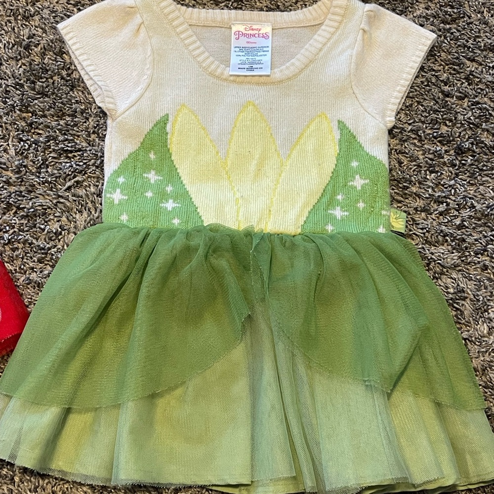 Disney Tiana Dress with Green and Yellow Design
